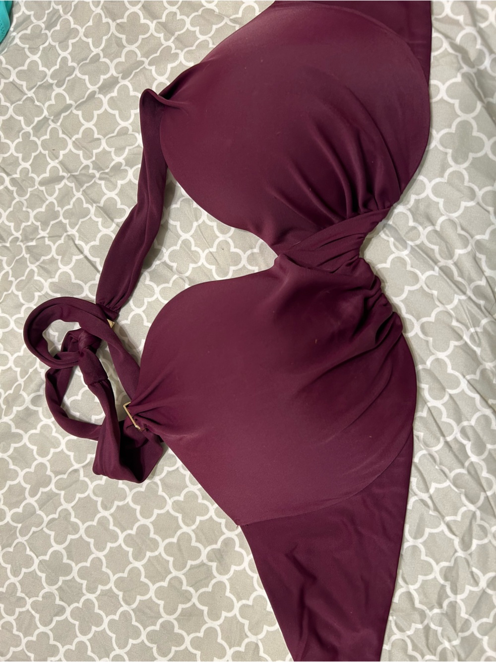 Victoria's Secret Deep Wine Halter Bikini Top